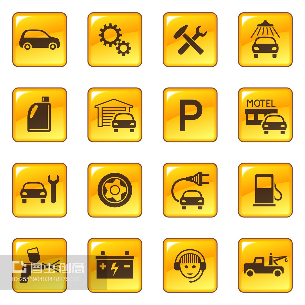 汽車服務和修理圖標Car service and repair icons